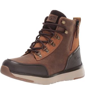 UGG Mens Caulder Chestnut Brown Mixed Media Waterproof Boots 7 M from Affordable Designer Brands