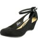 American Rag Womens Miley Chop Out Manmade Black Wedge Pumps 9 W Affordable Designer Brands