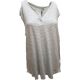 Calvin Klein Striped Henley Split-Neck Tank Top Shirt Moonlight Heather Grey Large