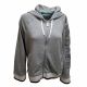 Calvin Klein Performance Flared-Sleeve Logo Cropped Zip Hoodie Jacket Grey Small