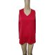 Hue V-Neck Long Sleeve Pajama T-Shirt Red Large Affordable Designer Brands