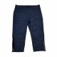 Ideology Heathered Cutout Cropped Leggings Tempo Yarn Dye Blue XLarge