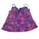 Just Beachin Snakeskin Pink Blue Bandeau Tankini Swimsuit