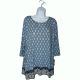 Jm Collection Women Handkerchief-Hem Blouse Geometric-Pri Quiet Harbor Combo Small Affordable Designer Brands