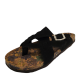 Muk Luks Shayna Terra Turf Suede slide Women's Sandals Suede Black 7M Affordable Designer Brands