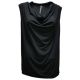 NY Collection Sleeveless Cowl Neck Top Shirt Black Solid XLarge front from Affordable Designer Brands