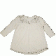 Style Co Embroidered Split-Neck Top Mix Media Ivory XLarge