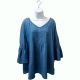 Style Co Embroidered Denim Long Sleeve Top Sun Wash Large Affordable Designer Brands