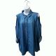 Style & Co Denim Cold-Shoulder Button Down Long Sleeve Shirt Xlarge  Sun Wash Affordable Designer Brands