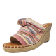 Sugar Womens Hundreds Wedge Sandals Fabric Natural Multicolor Beach Stripe 8.5M Affordable Designer Brands