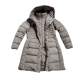 Tahari Women Hooded Puffer Coat Haze Grey Small Affordable Designer Brands