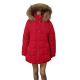 Tommy Hilfiger Faux-Fur Trim Hooded Puffer Coat Cromson Red Medium Affordable Designer Brands